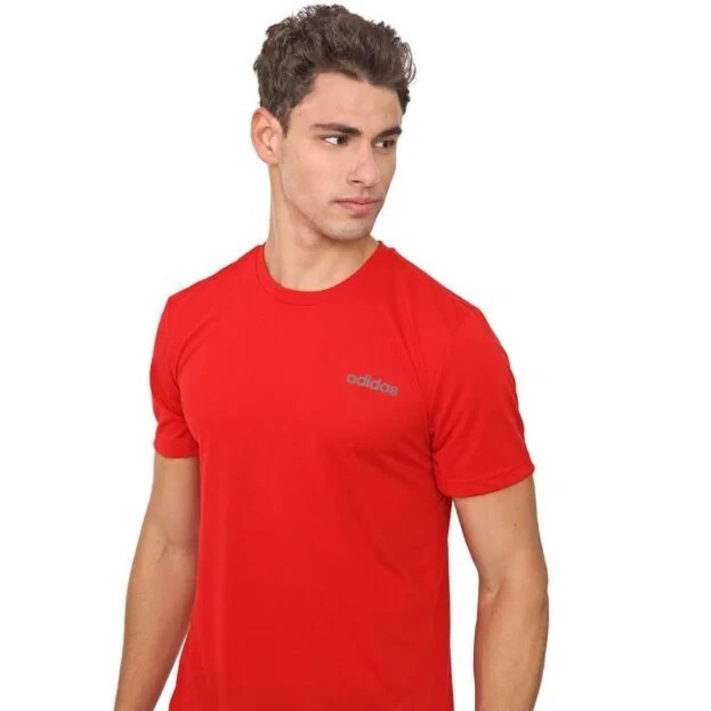 Adidas Mens L Workout Athletic Red Tee T-Shirt Red Short Sleeve NWT